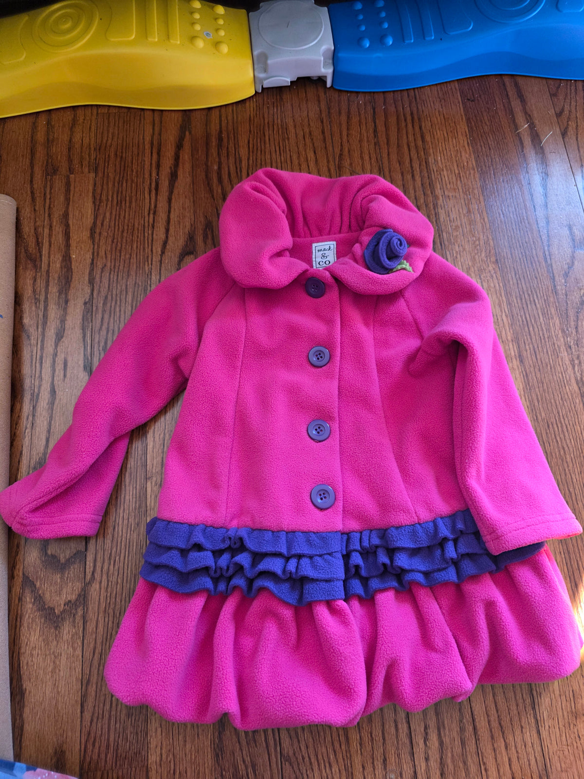 I think and purple fleece fall jackets - size Toddler - 3T