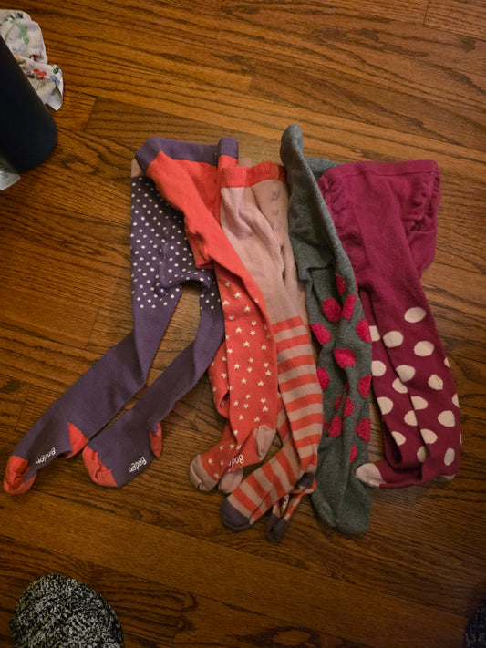 Lots five knit tights 3T