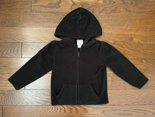GUC Black Fleece Zip 2T Garanimals Full Zip - size Toddler - 2T