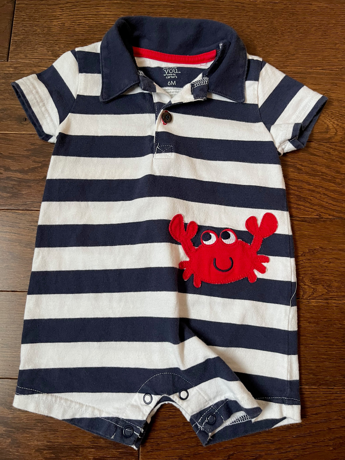 VGUC Crab Romper 6M Just One You - size Month - 3-6 / 6M