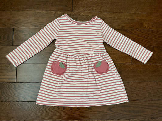 GUC Carters Apple LS 2T Pink and white stripes - size Toddler - 2T
