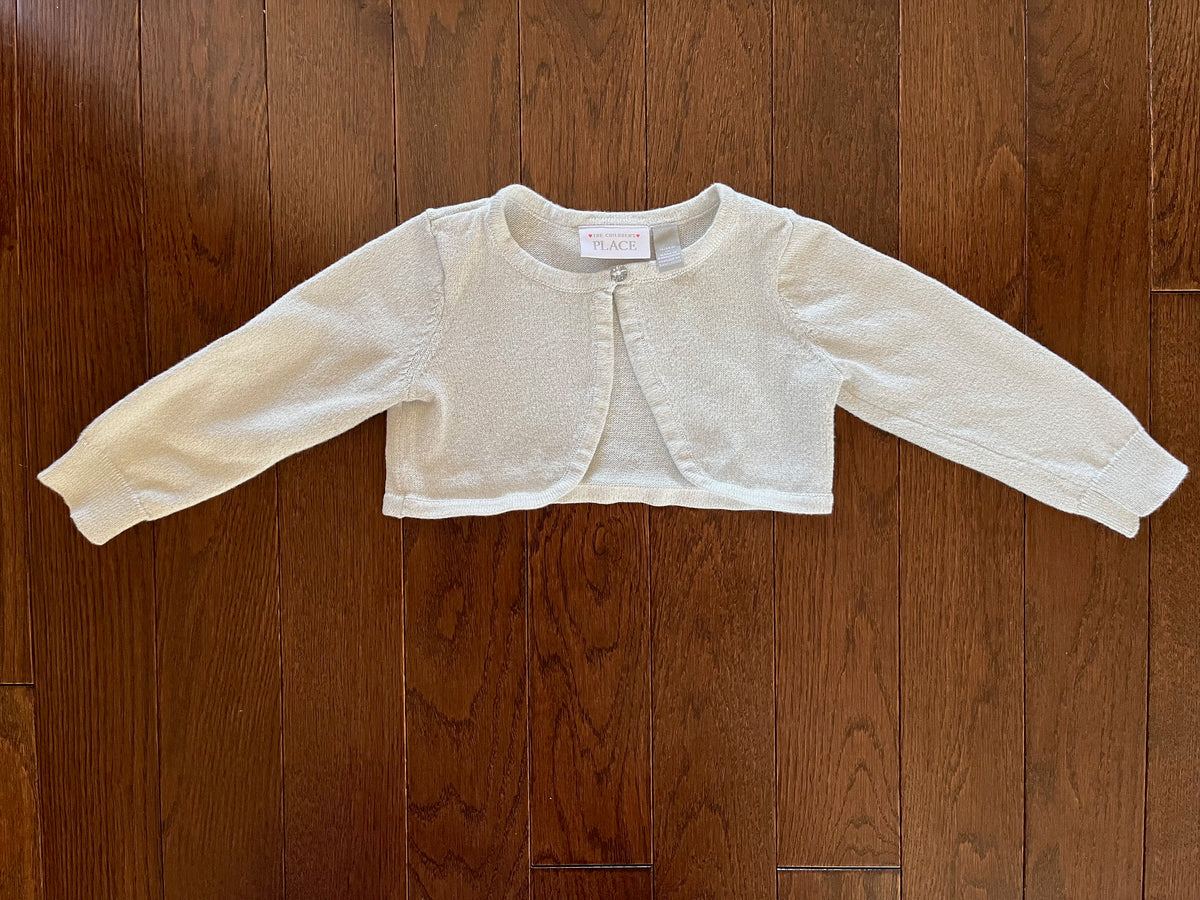 VGUC CP Shrug 18-24M White/Silver - size Month - 18-24 / 24M