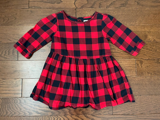 EUC Baby Gap Dress 2Y Buffalo Check Holiday - size Toddler - 2T