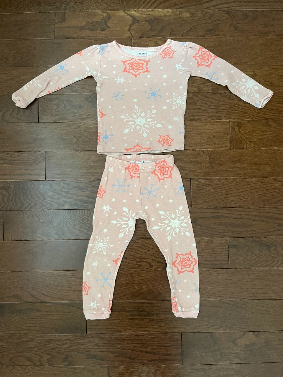 GUC Pink Snow PJs 2T Carters Just One You - size Toddler - 2T