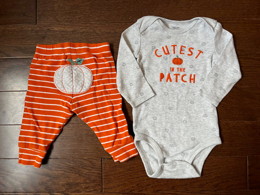 GUC 6M Pumpkin Set Just One You - size Month - 3-6 / 6M