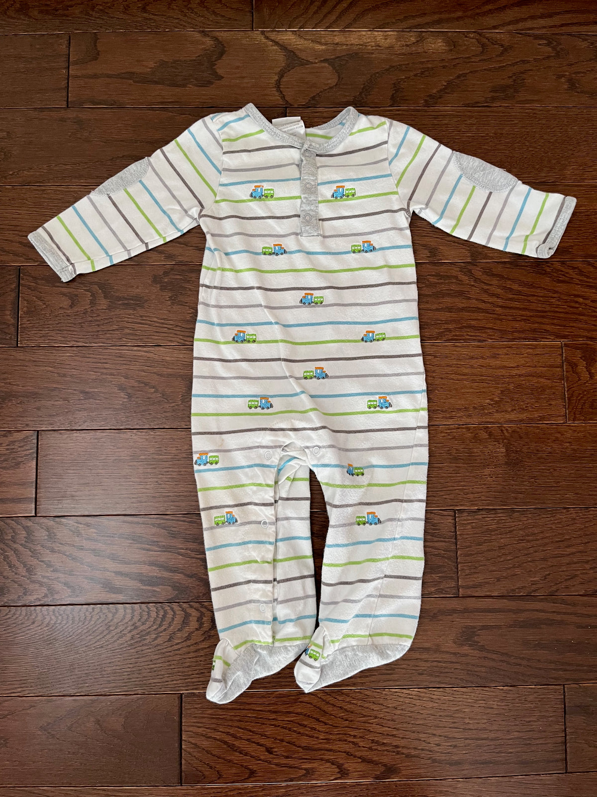 GUC Absorba PJs 6-9M Stripes and Trucks - size Month - 6-9 / 9M