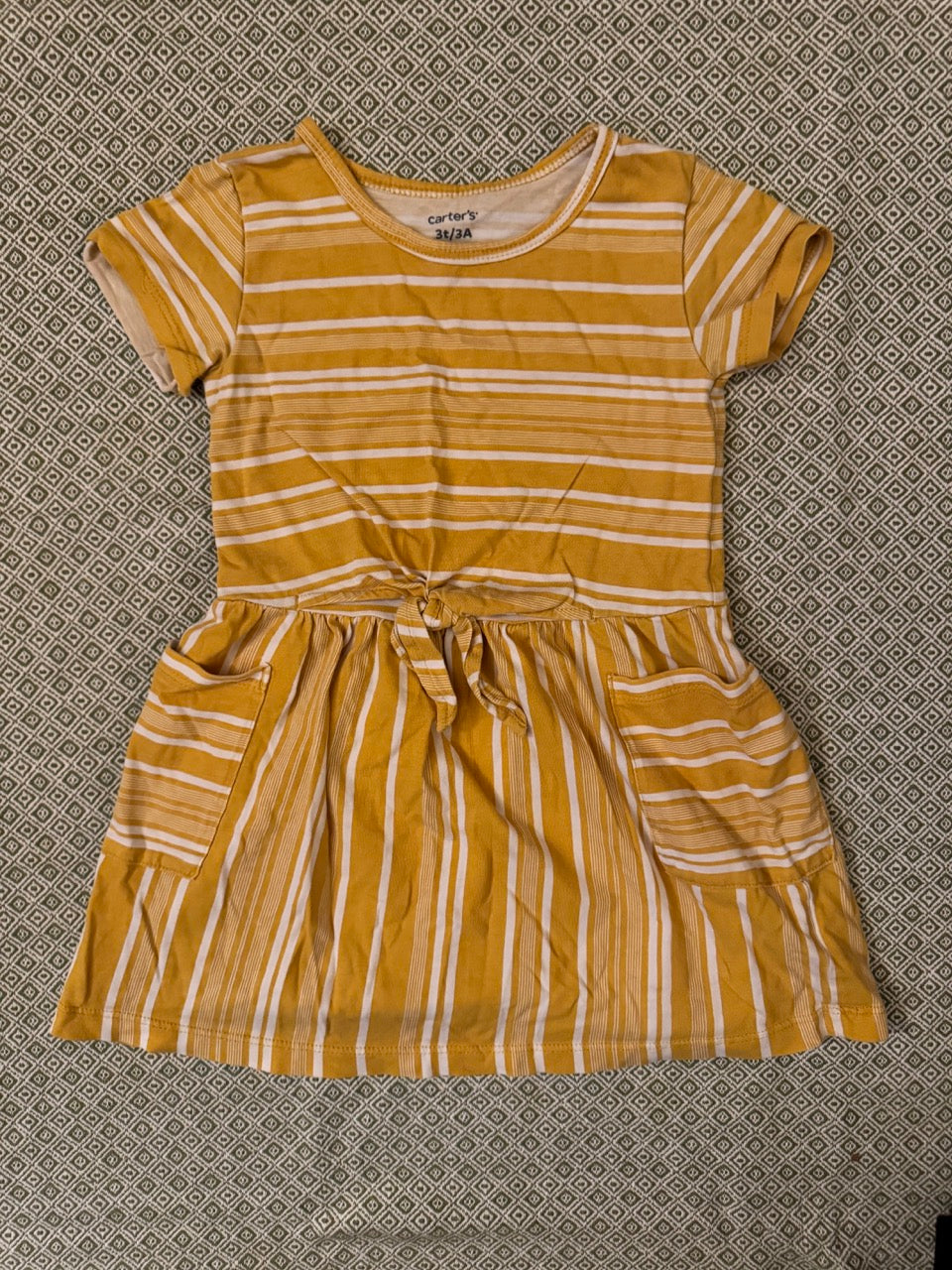 EUC Striped Yellow Dress - size Toddler - 3T