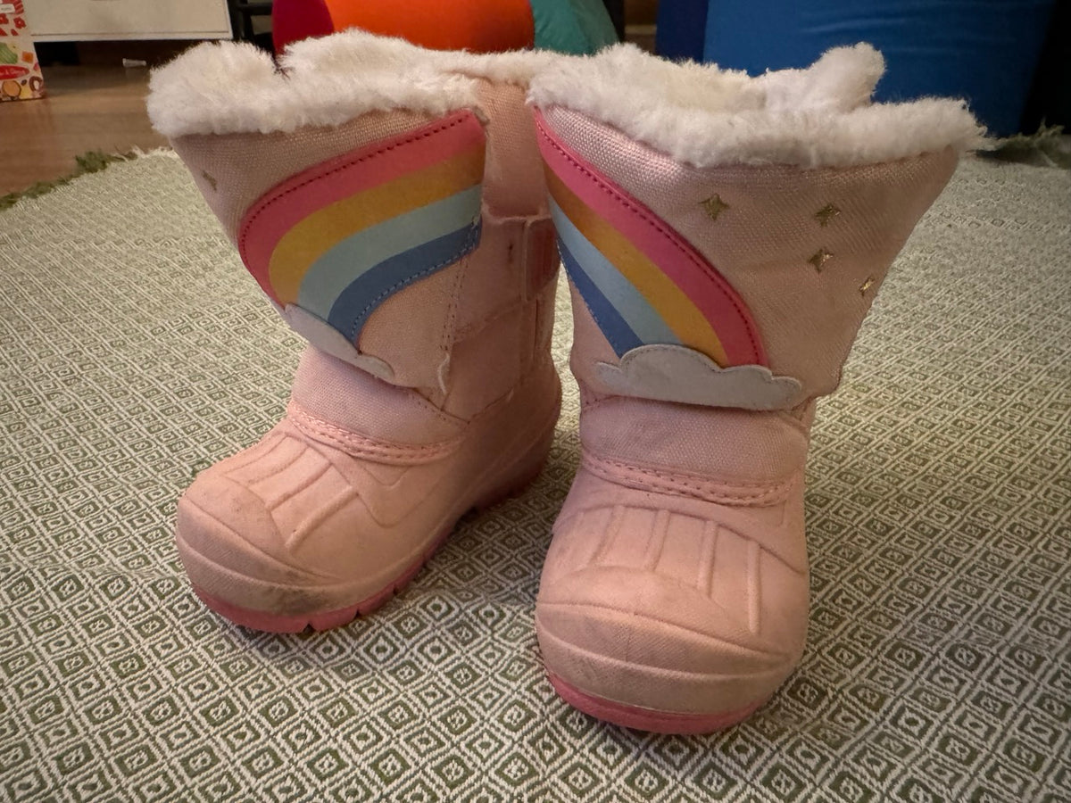 Rainbow Snowboots Toddler, Size 6