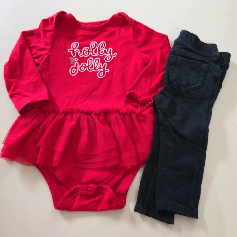 Holly Jolly Outfit - size Month - 9-12 / 12M