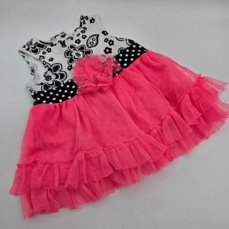 Hot Pink Tulle Dress Youngland - size Month - 6-9 / 9M