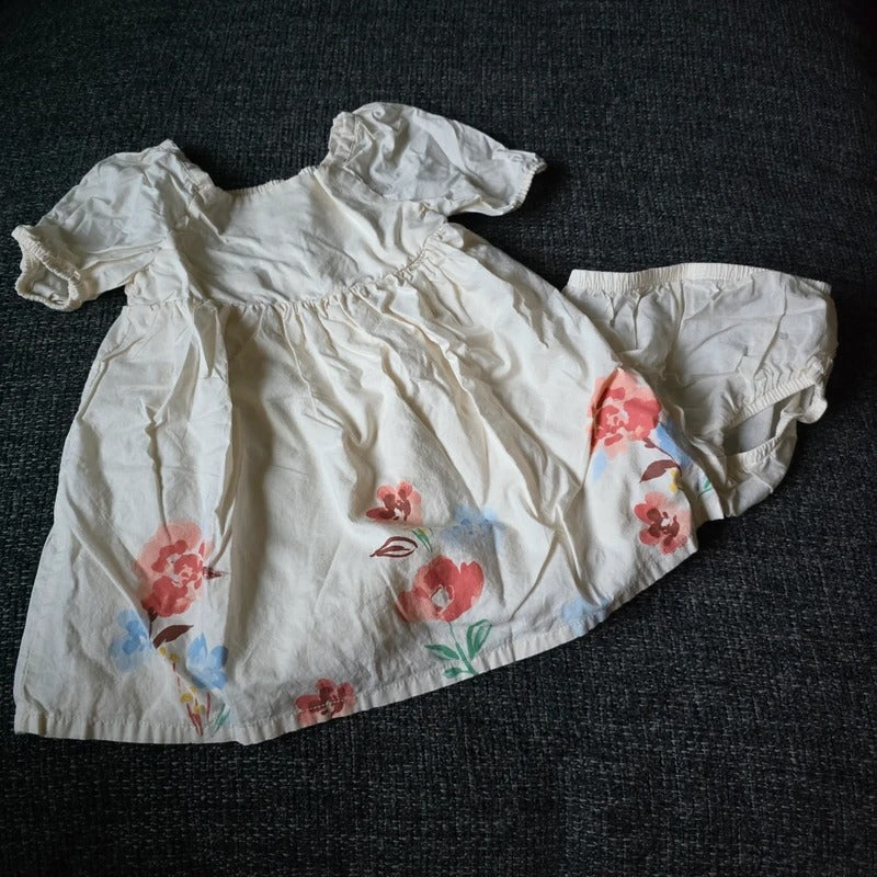 Carter's Puff Sleeve Floral Dress