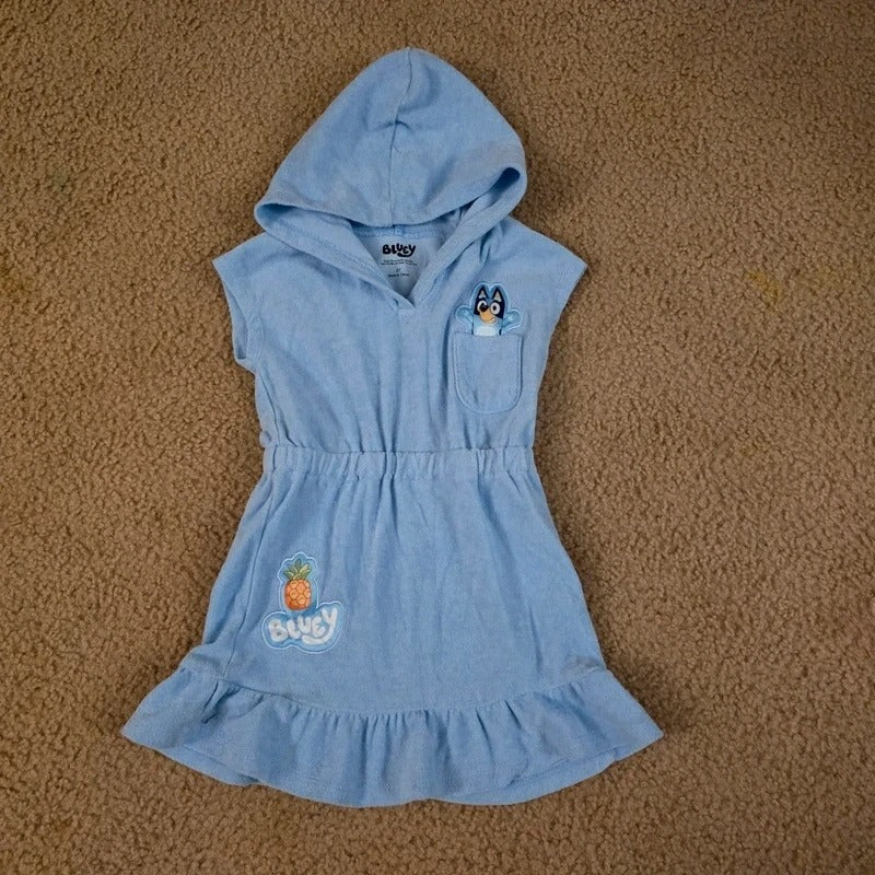 Bluey Terry Cloth Swimsuit Cover Up - size Toddler - 3T