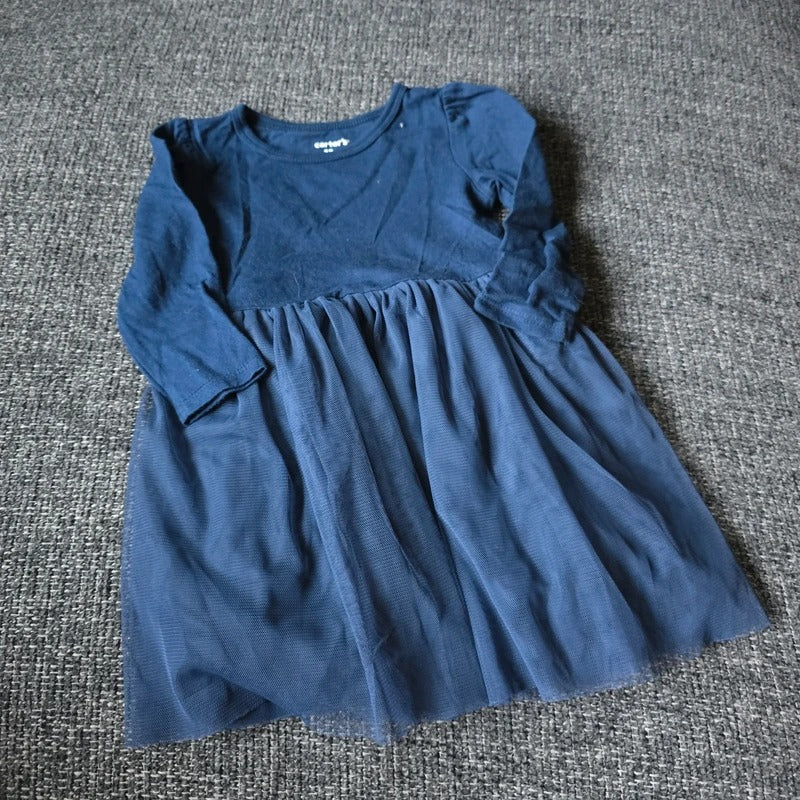 Carter's Long Sleeve Tulle Dress - size Month - 9-12 / 12M