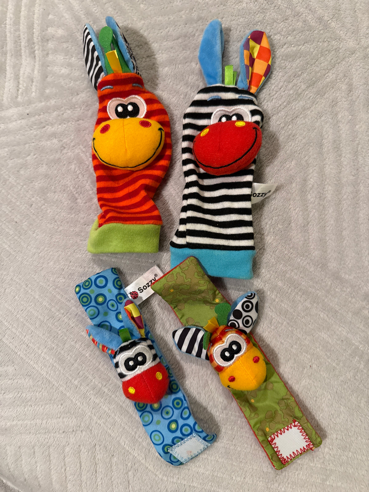 Sock and Wrist Rattles Zebras