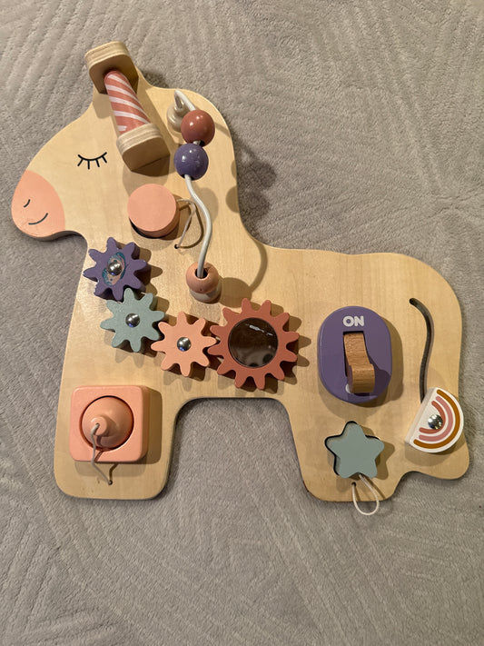 Wood Activity Board Unicorn