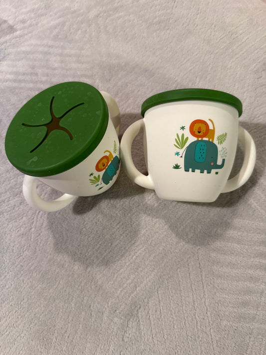 2 Silicone Snack Cups Toddler