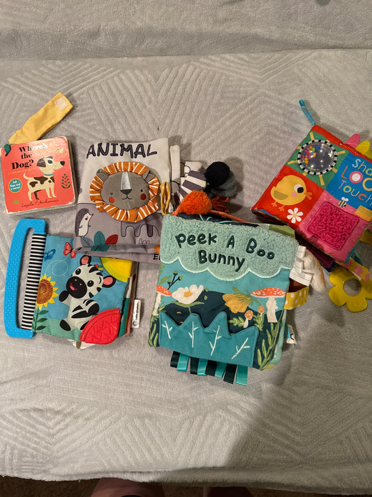 Crinkle Book Lot Soft baby activity books