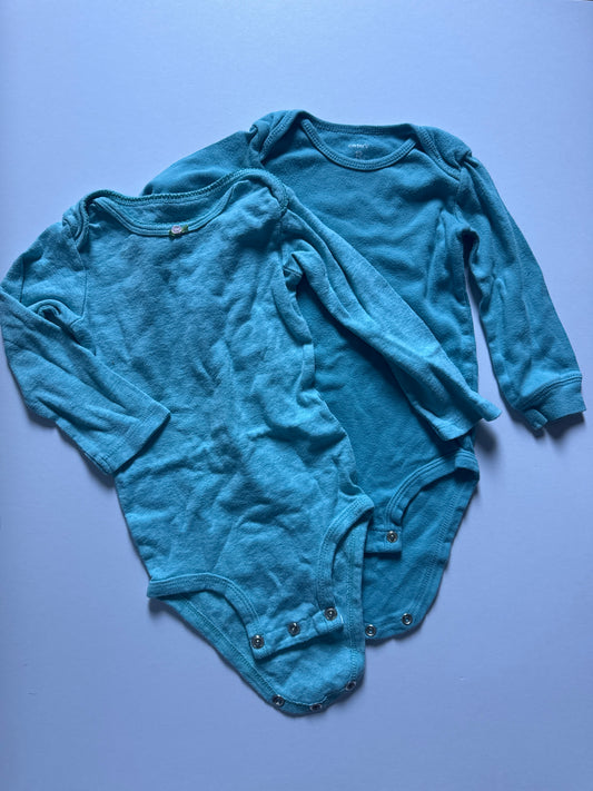 Teal Coordinating Onesie GUC - Carter's 12 months - size Month - 9-12 / 12M