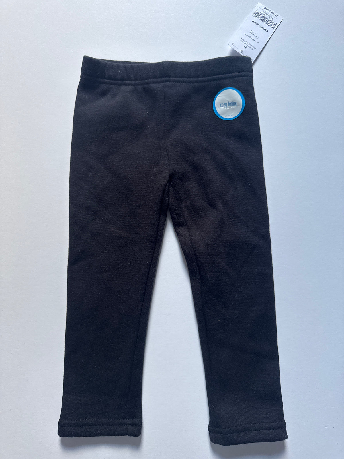 NEW Black Cozy Leggings Carter's NWT - size Toddler - 2T