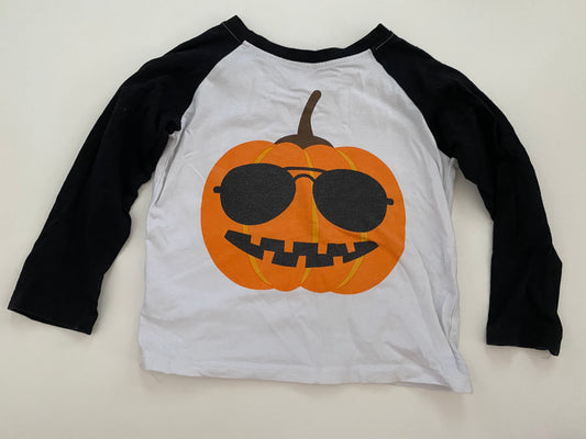 Raglan Pumpkin Halloween T-shirt GUC - size Toddler - 2T