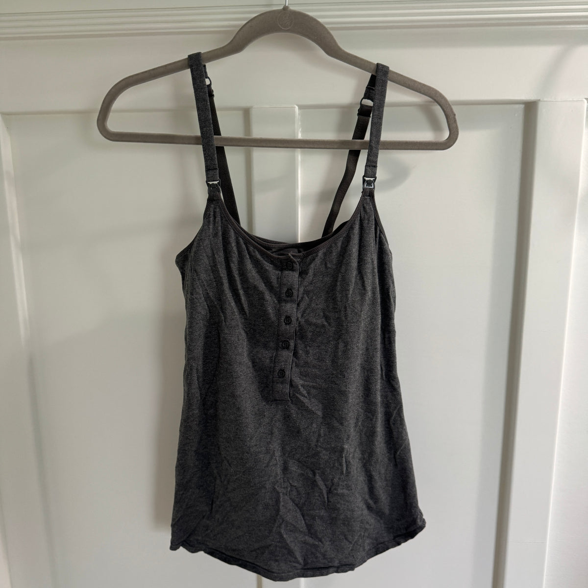 Gray button nursing tank - size Women - S (4/6)