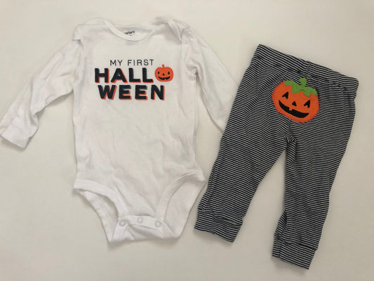 Carter's Halloween Pumpkin Butt Outfit GUC - size Month - 6-9 / 9M