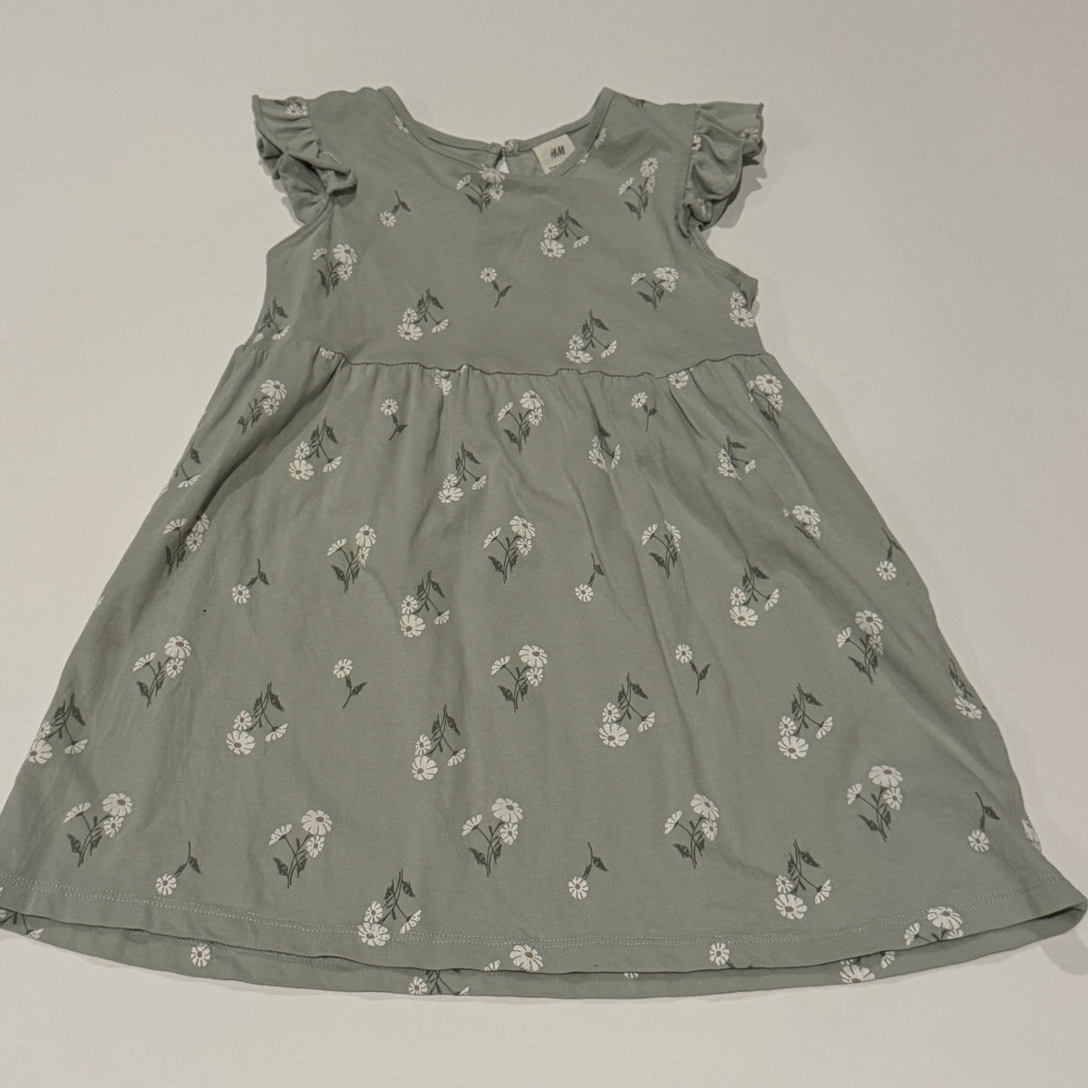 H&M Flutter Sleeve Floral Cotton Dress EUC - size Toddler - 3T