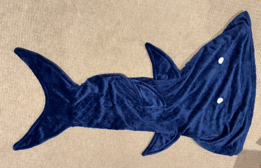 Shark Fleece Blanket Sleeping Bag - VGUC