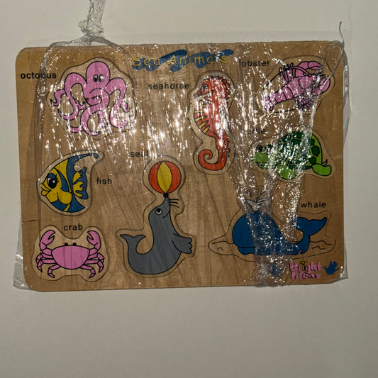 Wooden Ocean Animals Puzzle