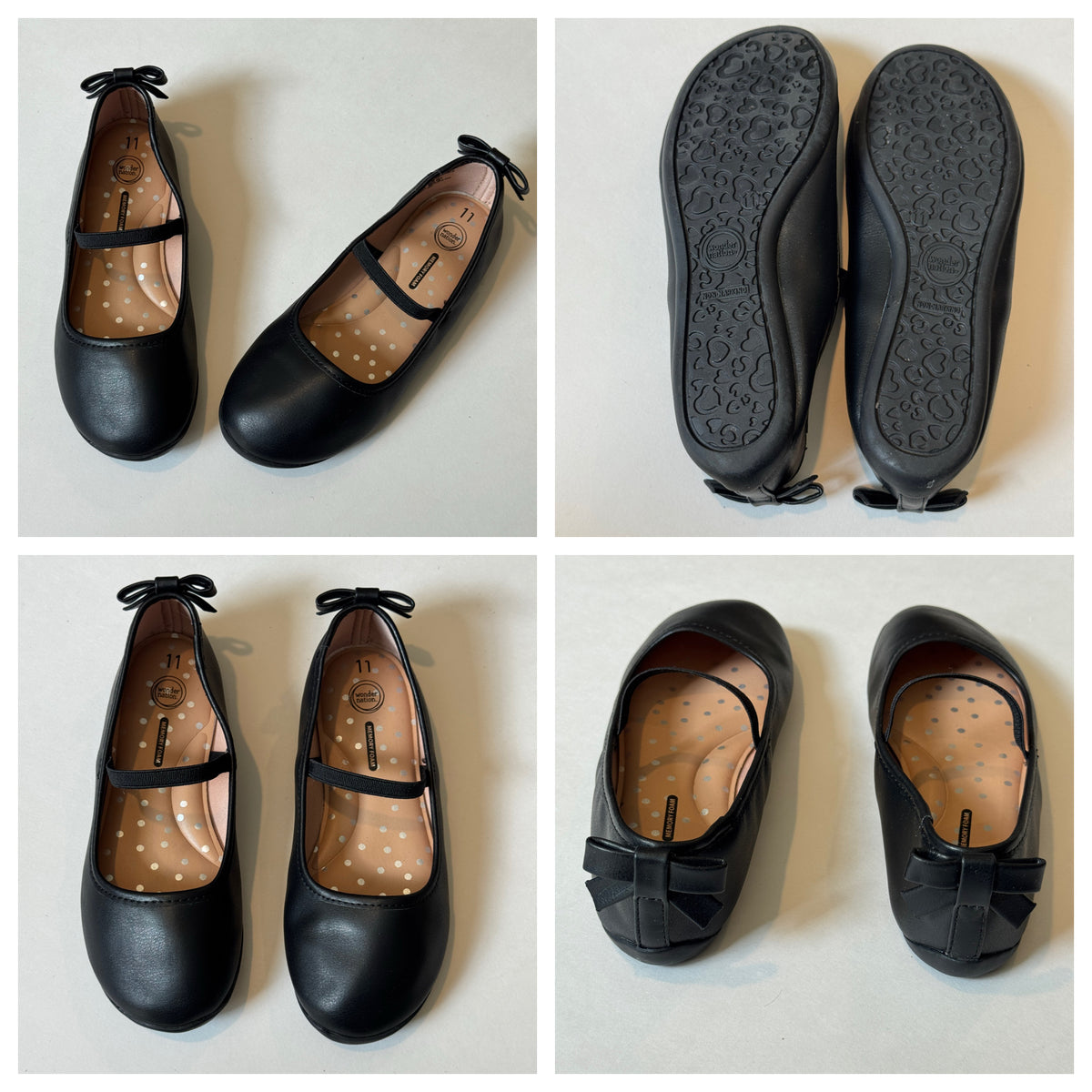 Black Mary Jane Flats Wonder Nation 11 VGUC - size Shoes - Toddler 11