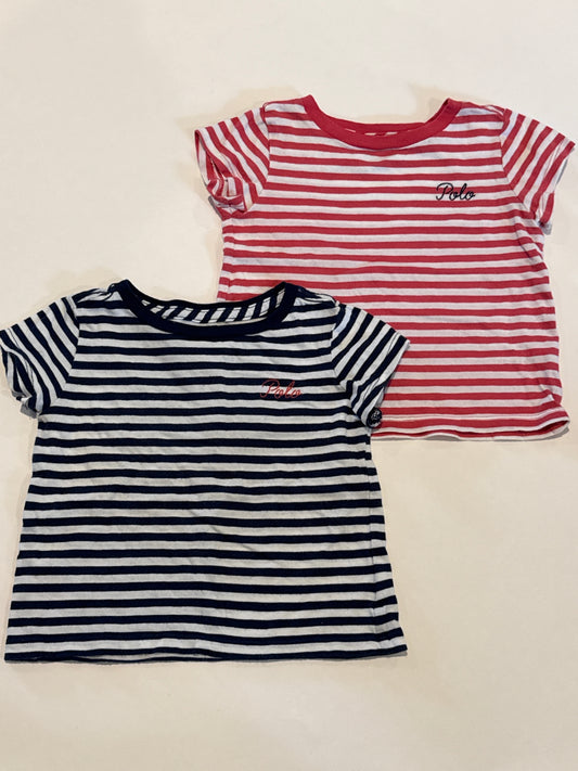 Polo Ralph Lauren Tees Striped Twinset 2T GUC - size Toddler - 2T