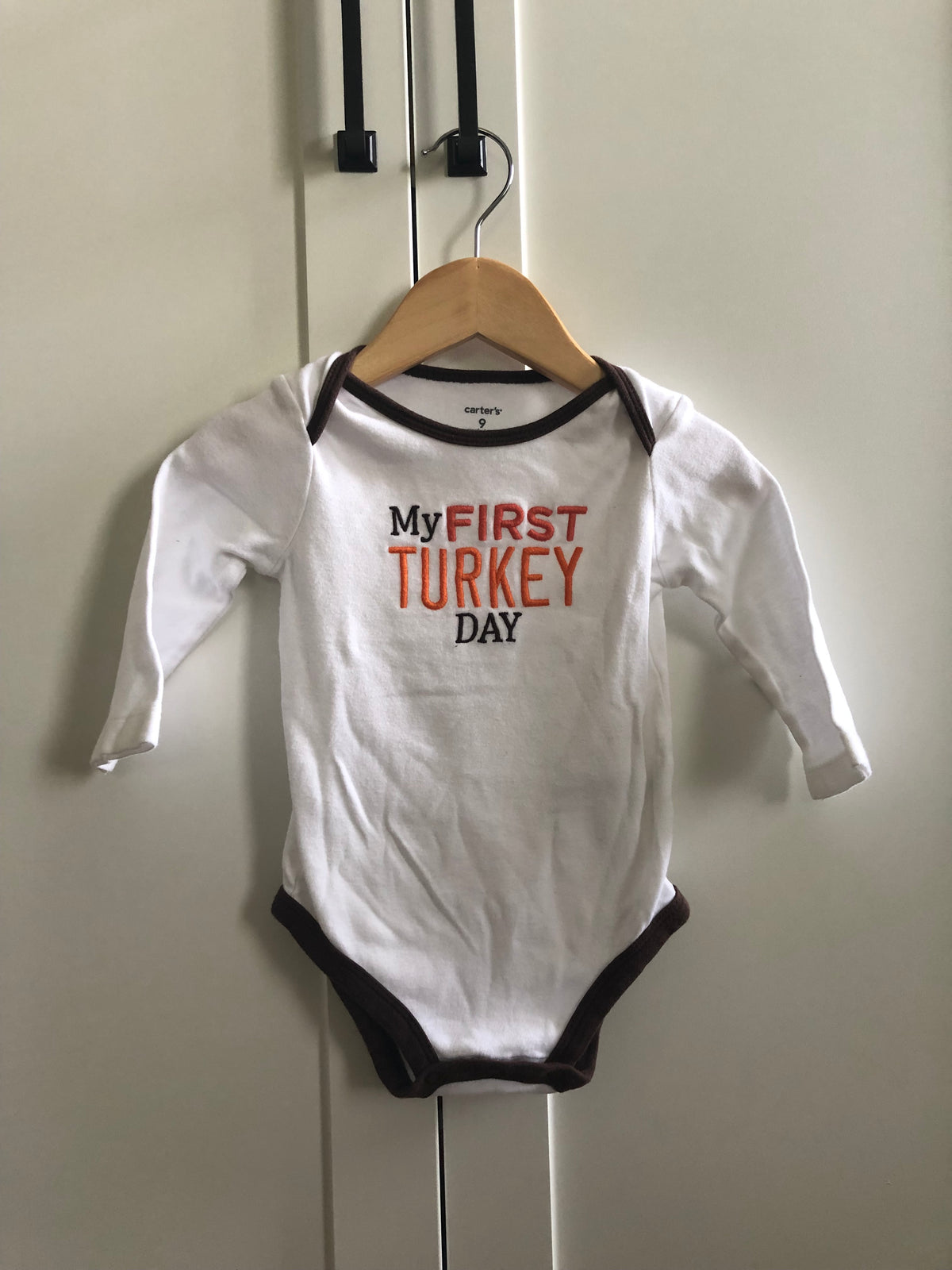 First Thanksgiving Fall Holiday Onesie VGUC - size Month - 6-9 / 9M