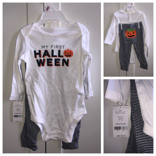 NEW Carter's Halloween Pumpkin Butt outfit - size Month - 6-9 / 9M