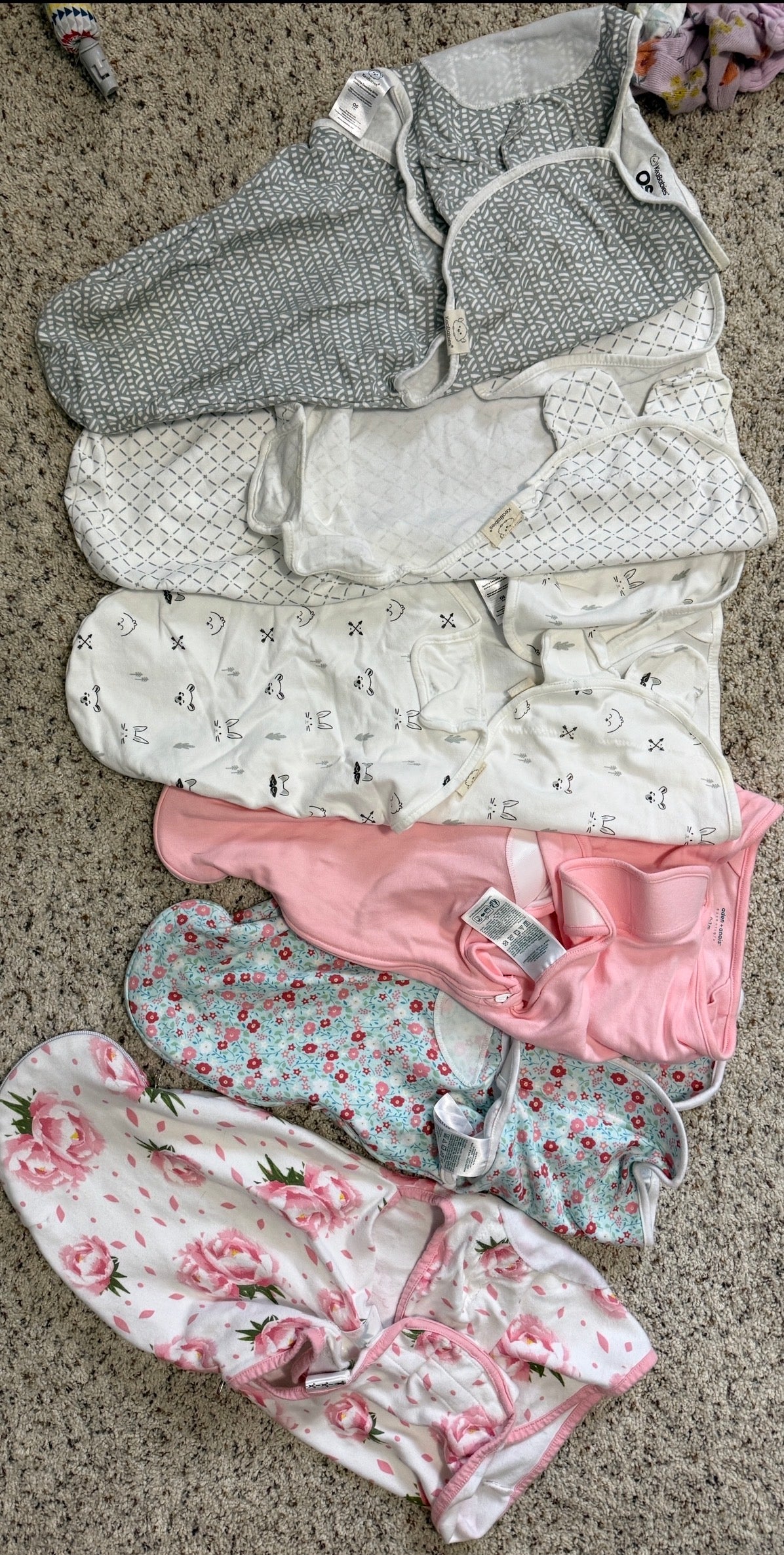 6 0-3M swaddles bundle EUC