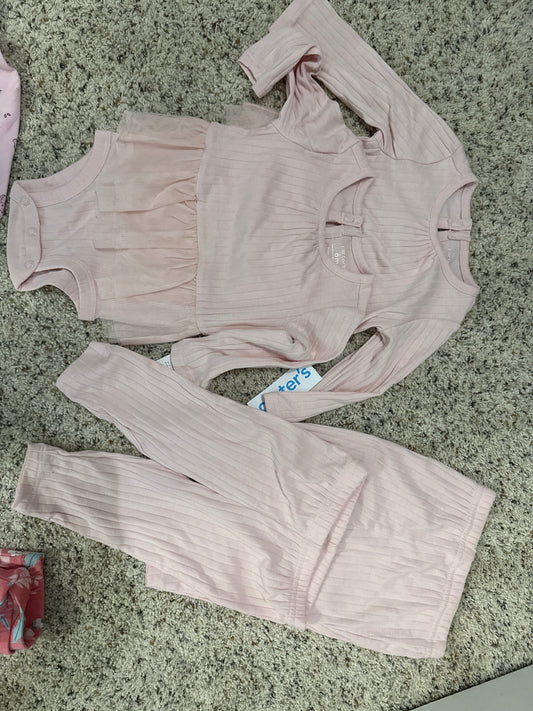 6M pink twin set NWT - size Month - 3-6 / 6M