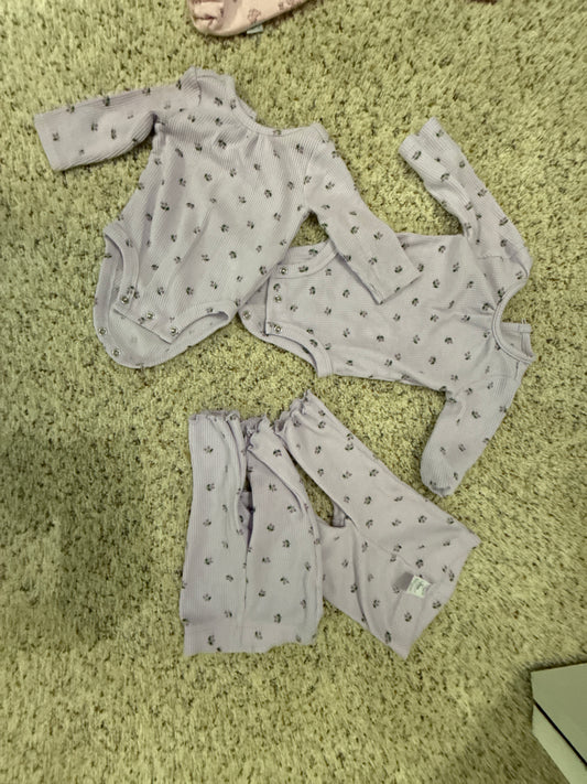 3M purple LS set NWOT - size Month - 3-6 / 6M