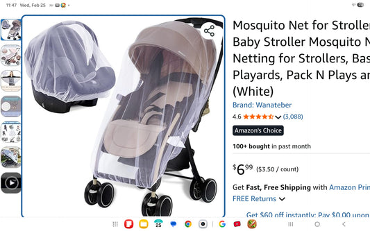 Mosquito netting for str