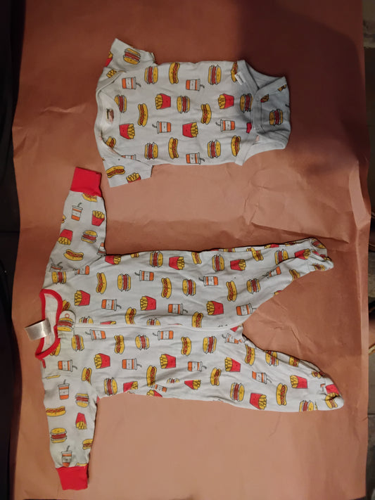 0-3m fast food sleeper & Cotton - size Month - 0-3 / 3M