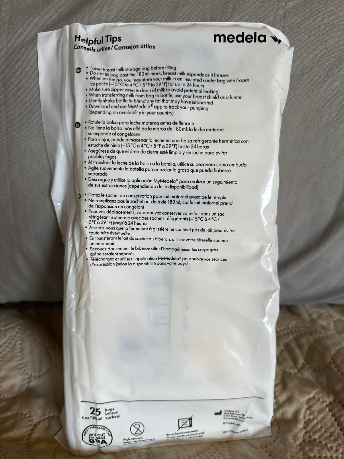 Medela breast milk bag 25 new in package
