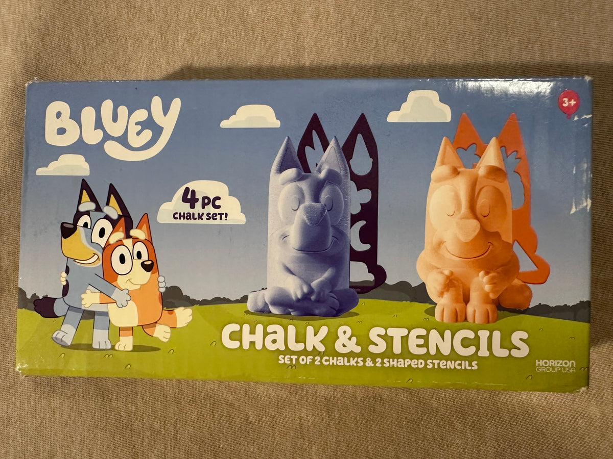 Bluey Chalk & Stencils 4pc set