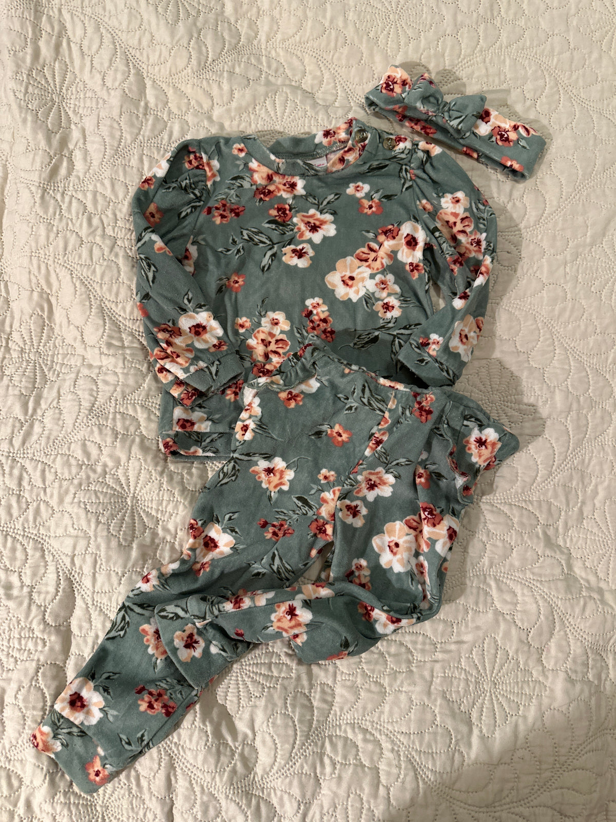 Little Lass set Shirt, pants, headband - size Month - 18-24 / 24M