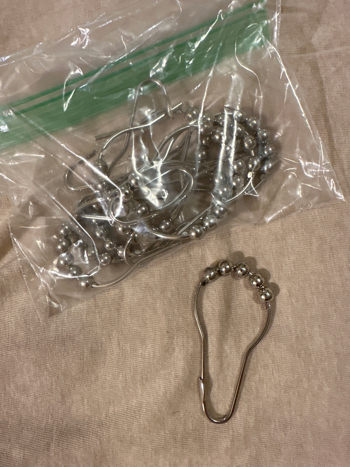 Shower curtain hooks Set of 12