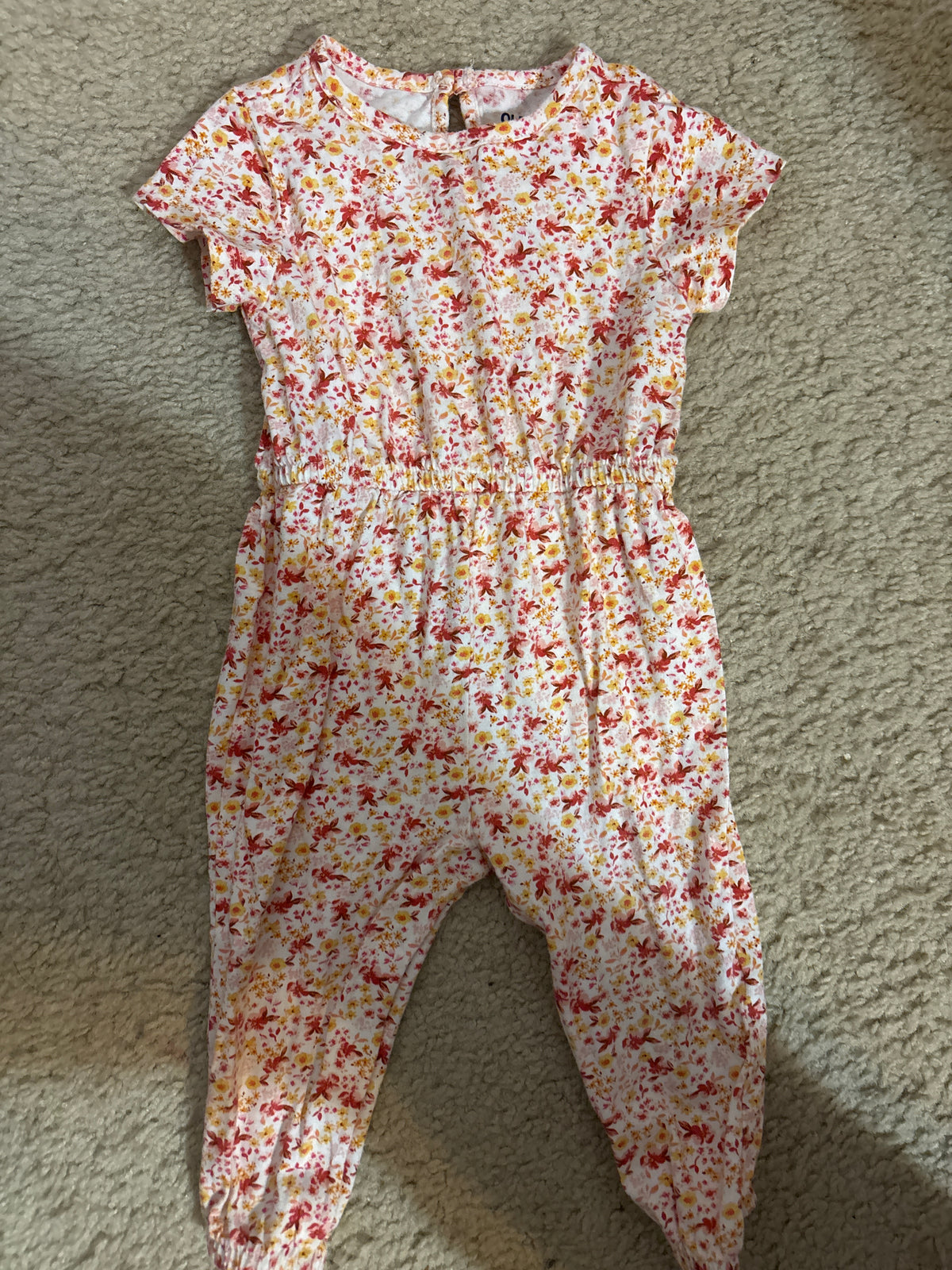 Floral pant romper. EUC OLD NAVY - size Month - 12-18 / 18M