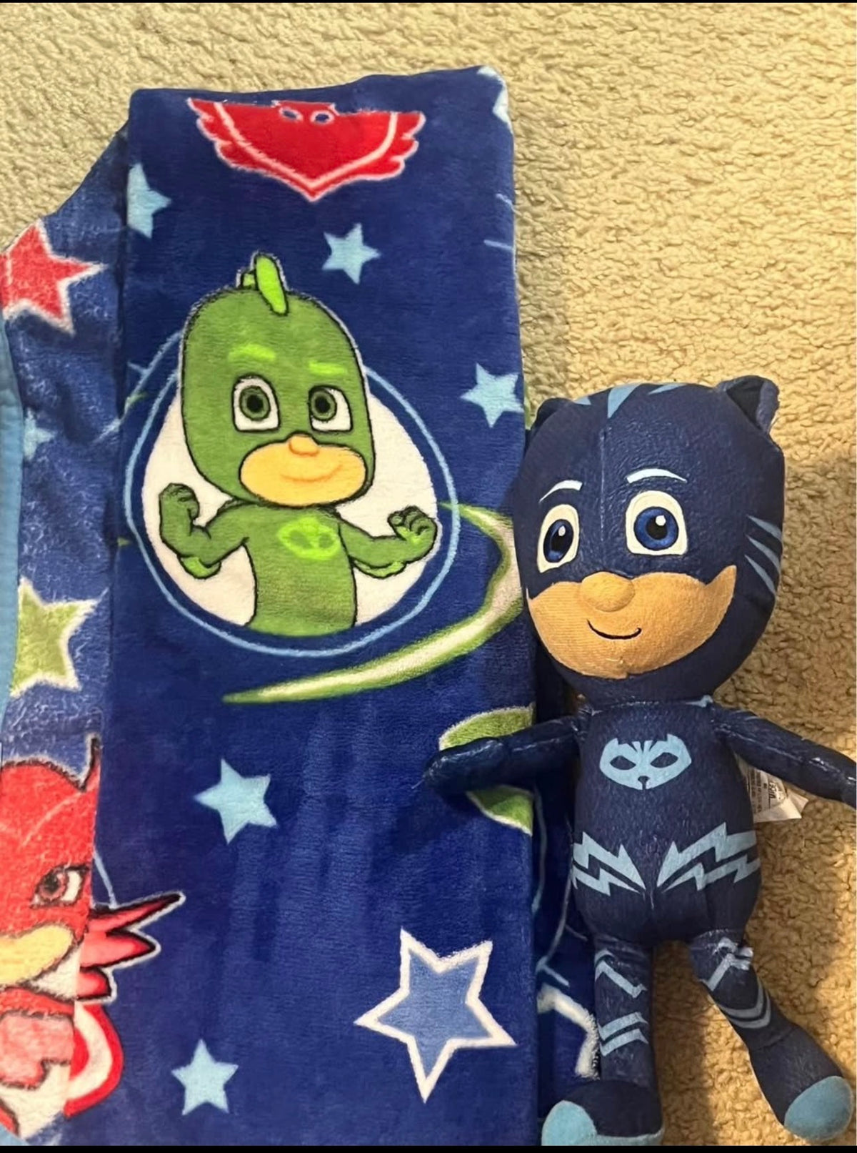 Pj mask blanket/stuffy Fleece toddler blanket