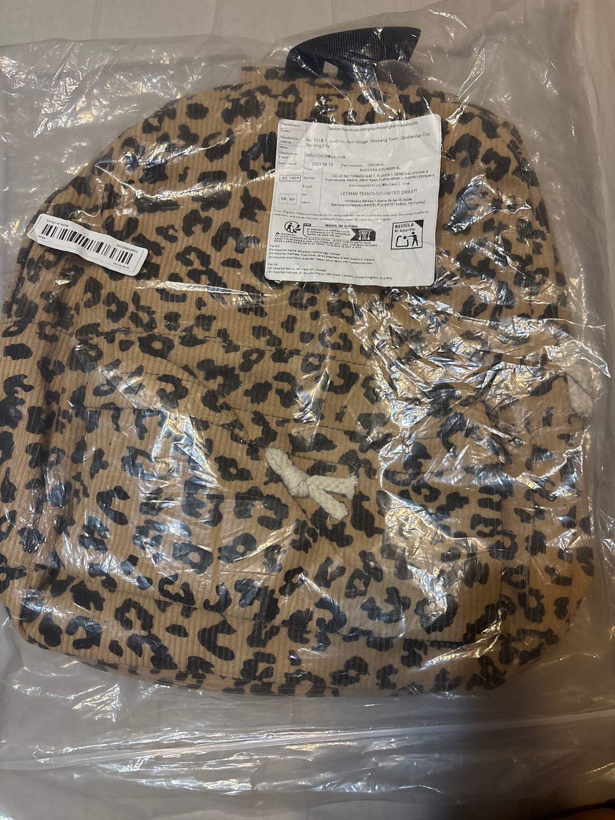leopard small backpack New in package
