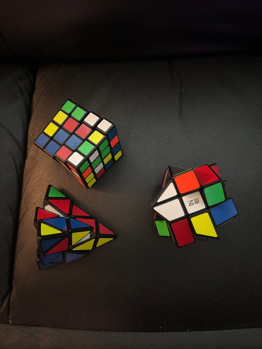 Set of Rubik's cubes.
