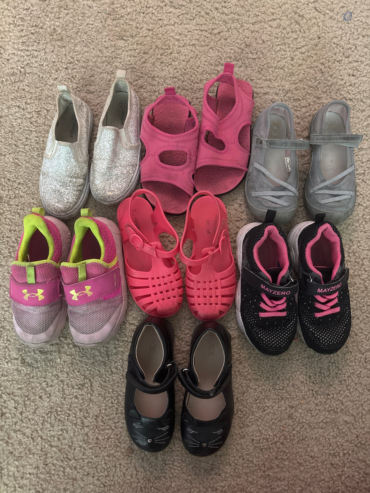 7 pairs Shoe lot. FUC/GUC - size Shoes - Toddler 11