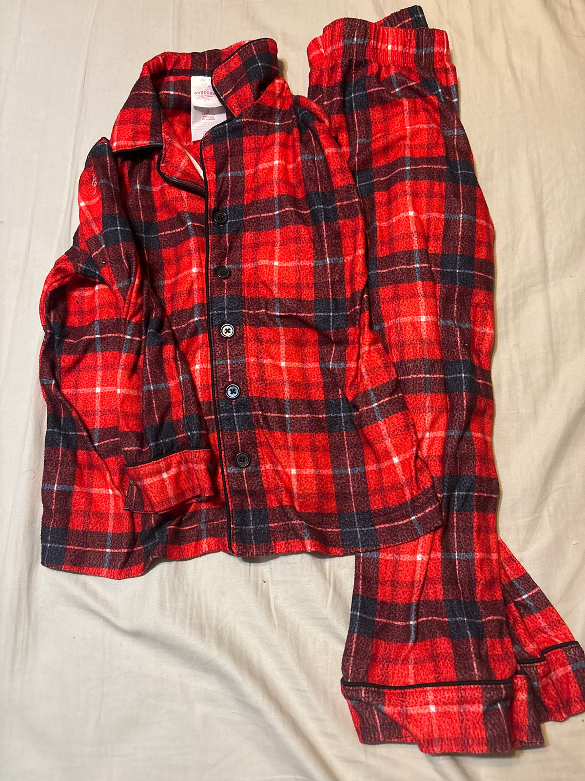 Plaid pj set GUC - size Youth - 5 (XS)