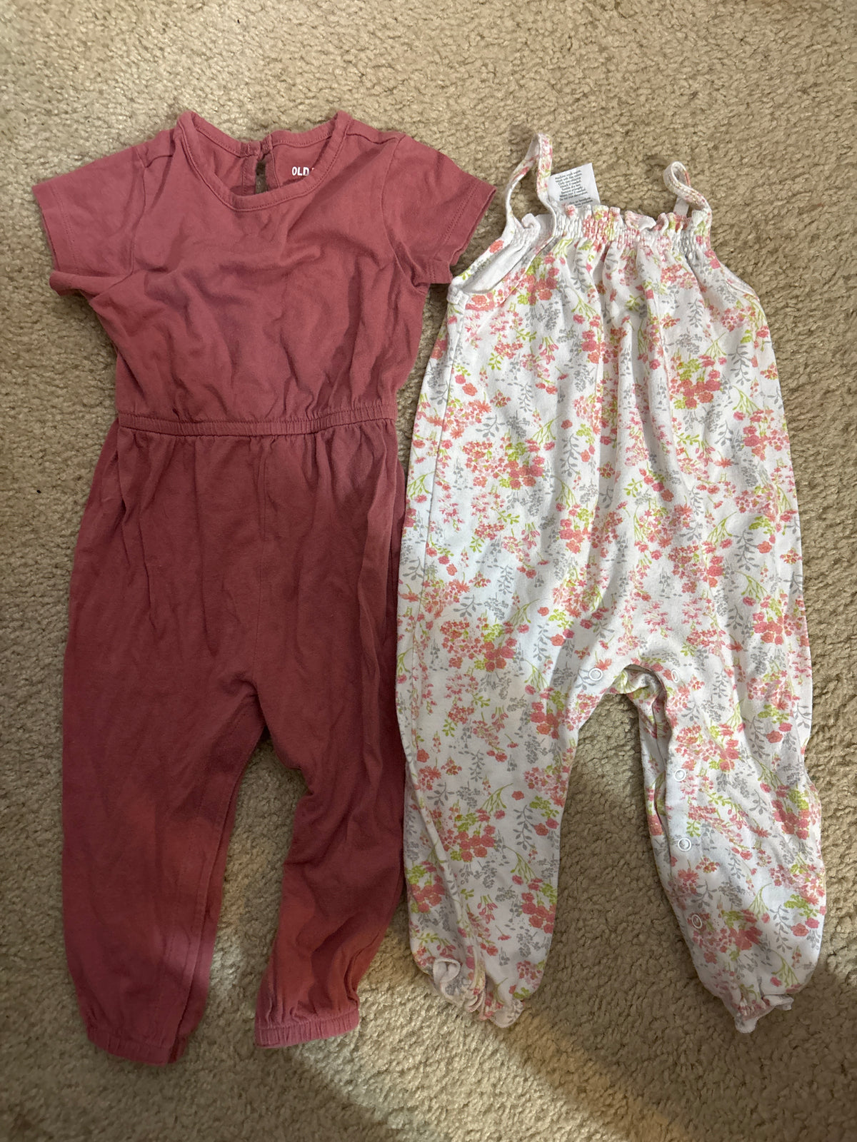 Romper set Pink/floral - size Month - 18-24 / 24M