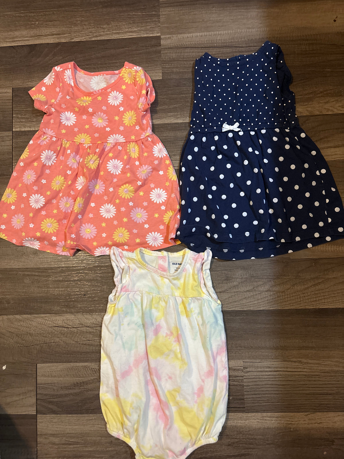 2 dresses, 1 romper. EUC